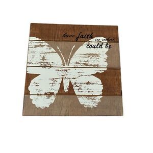 Have Faith Square Hanging Wall Sign Home Decor Plaques Photo Decoration